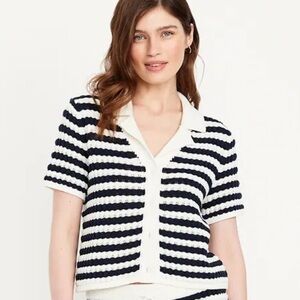 Old Navy Button Down Crochet Sweater NWT